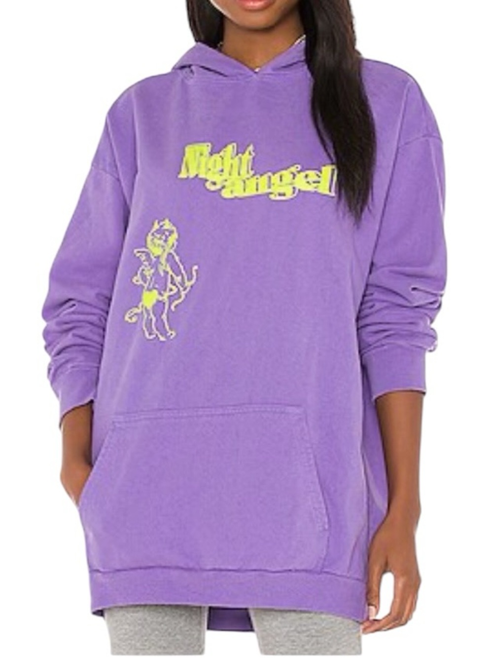 Boys Lie Night Angel Purple Oversized Hoodie Sweatshirt Size One Size Fits Most